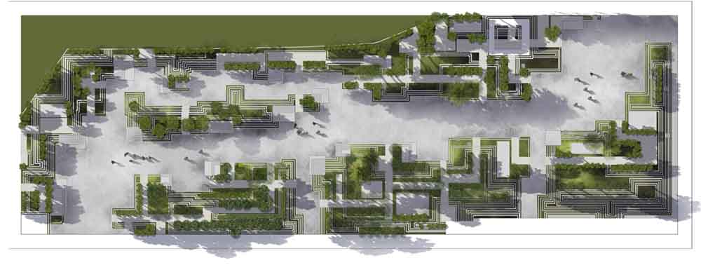 超逼真园林景观-小清新景观彩色总平面图PSD文件PS文件-问建筑